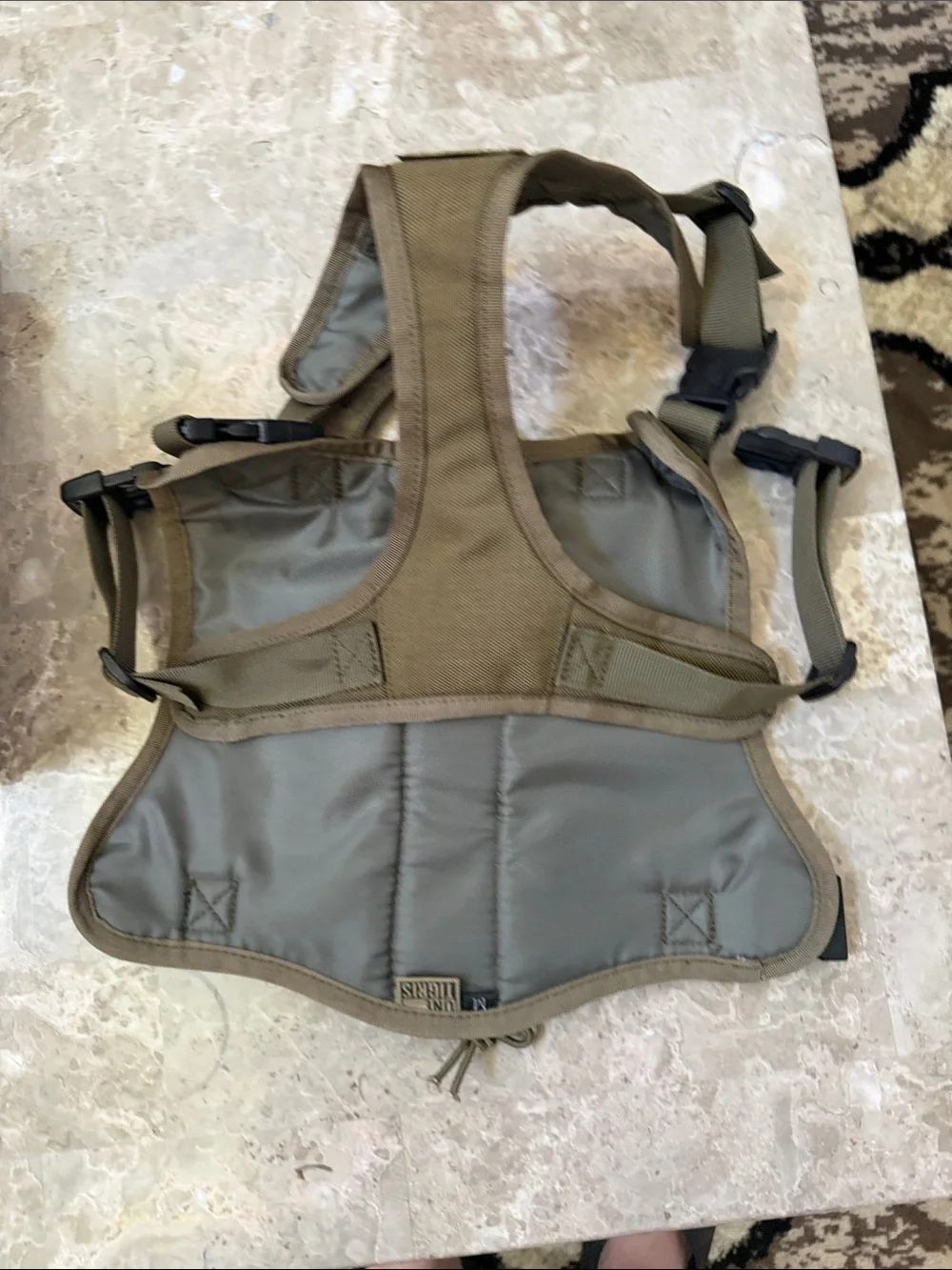 Tactical dog harness with MOLLE Panels - Olive Green-like new.